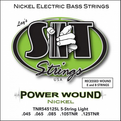 Струны для 5-струнной бас-гитары SIT NR545125L, Powerwound Nickel Light, 45-125