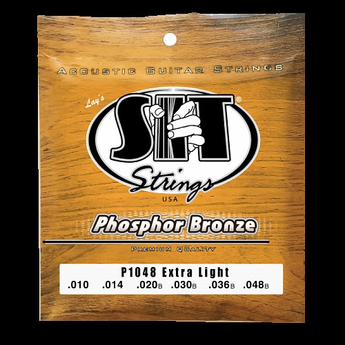Струны для акустической гитары SIT P1048, Phosphor Bronze Extra Light, 10-48