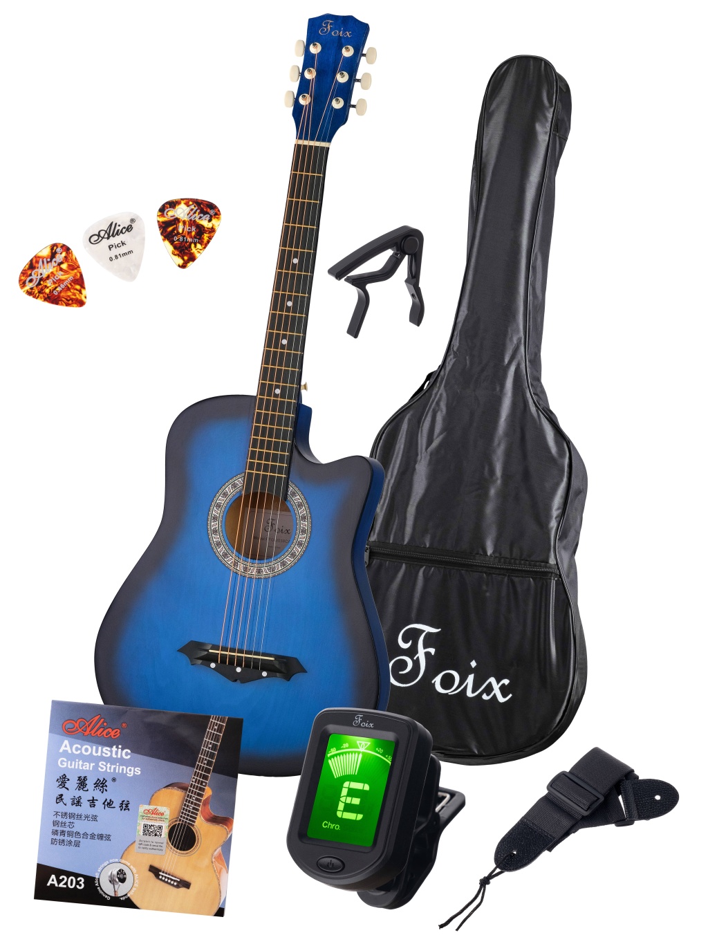 Foix FFG-2038CAP-BL Акустическая гитара+Аксессуары