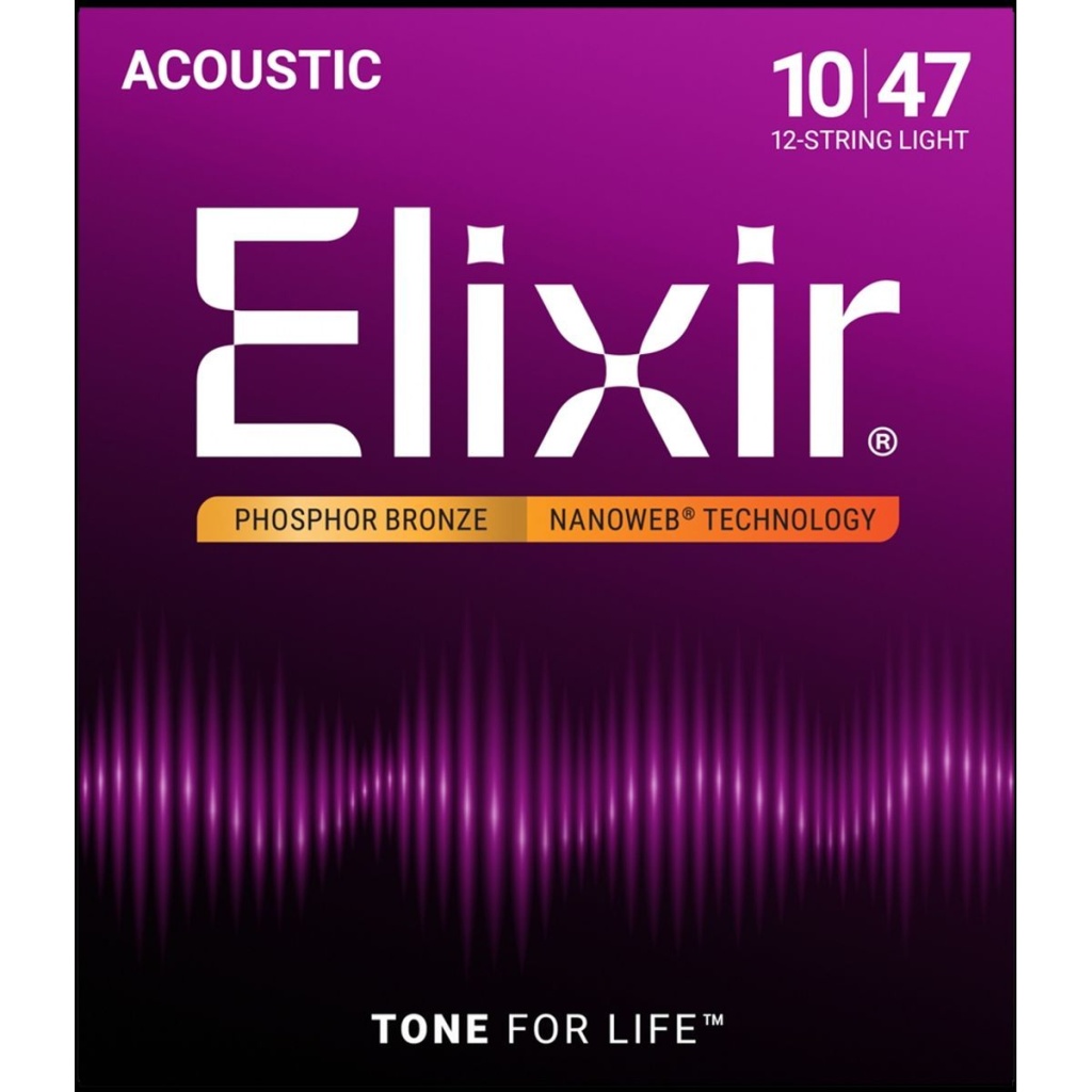 Elixir 16152 NANOWEB Комплект струн для 12-струнной акустической гитары
