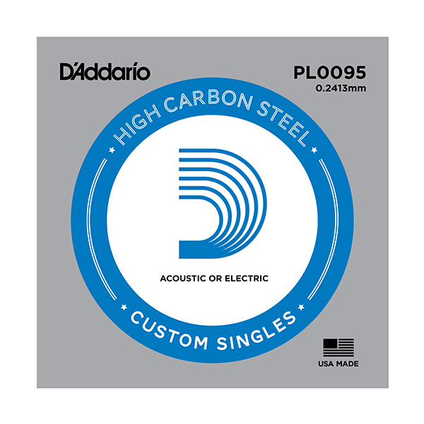 D'Addario PL0095 Plain Steel Отдельная струна без обмотки