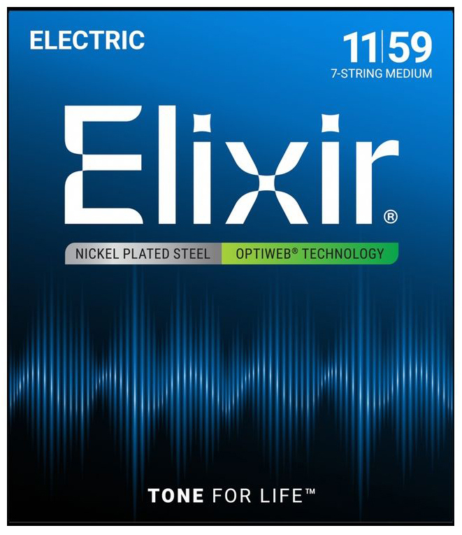 Elixir 19106 Optiweb Комплект струн для 7-струнной электрогитары
