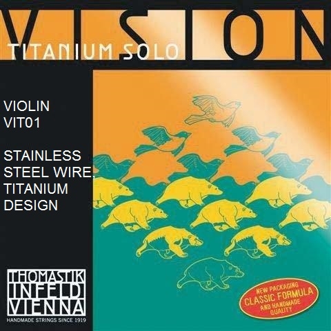 Thomastik VIT01 Vision Titanium Отдельная струна E/Ми для скрипки размером 4/4
