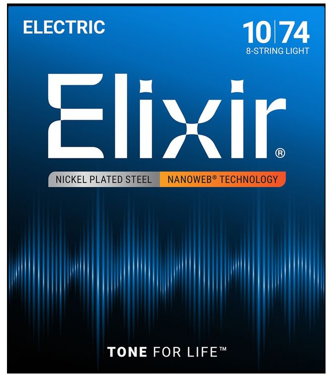 Elixir 12062 NANOWEB Комплект струн для 8-струнной электрогитары
