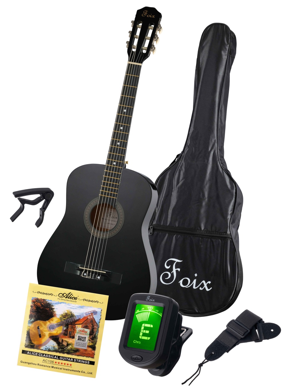 Foix FCG-2038CAP-BK Классическая гитара+Аксессуары