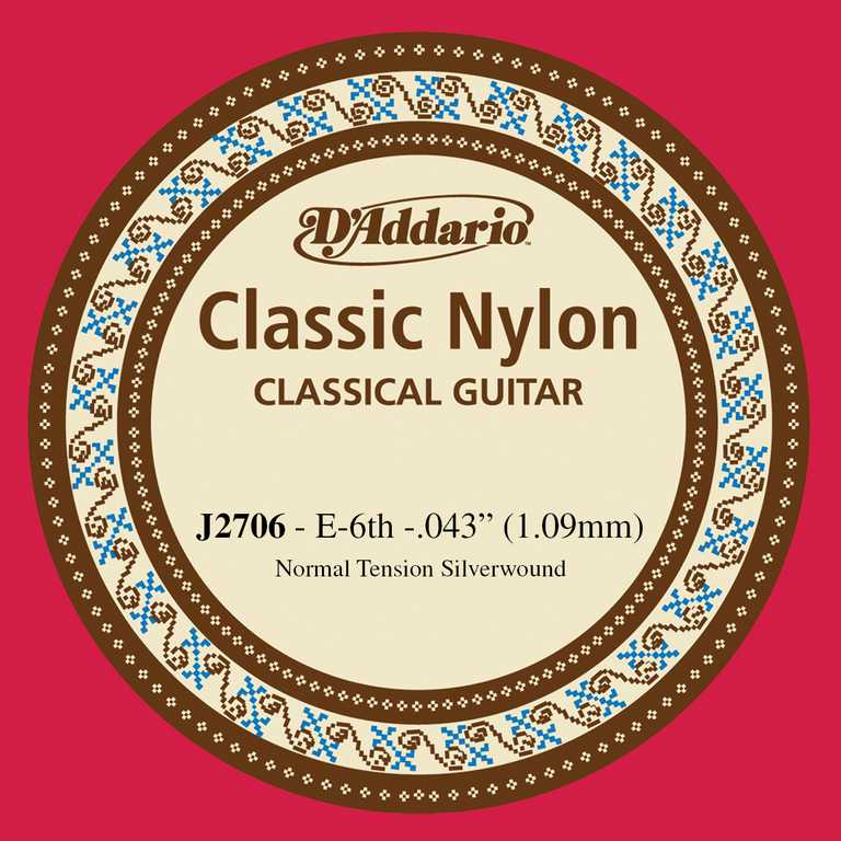 D'Addario J2706 Classical Отдельная 6-ая струна для классической гитары