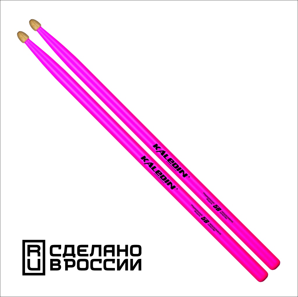 Kaledin Drumsticks 7KLHBPK5B Pink 5B Барабанные палочки