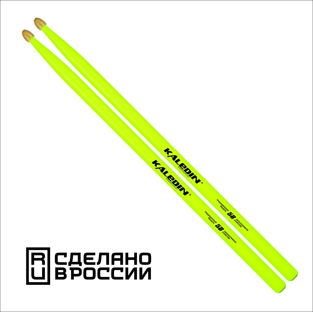Kaledin Drumsticks 7KLHBYL5B Yellow 5B Барабанные палочки