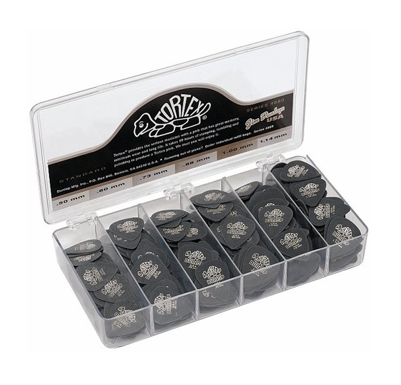 Dunlop 4880 Tortex Pitch Black Standard Коробка медиаторов 432шт