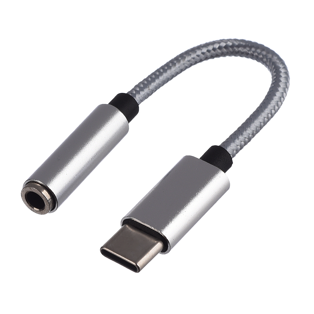 GoPower 00-00027481 Переходник AUX 3.5мм (f)-Type-C (m)