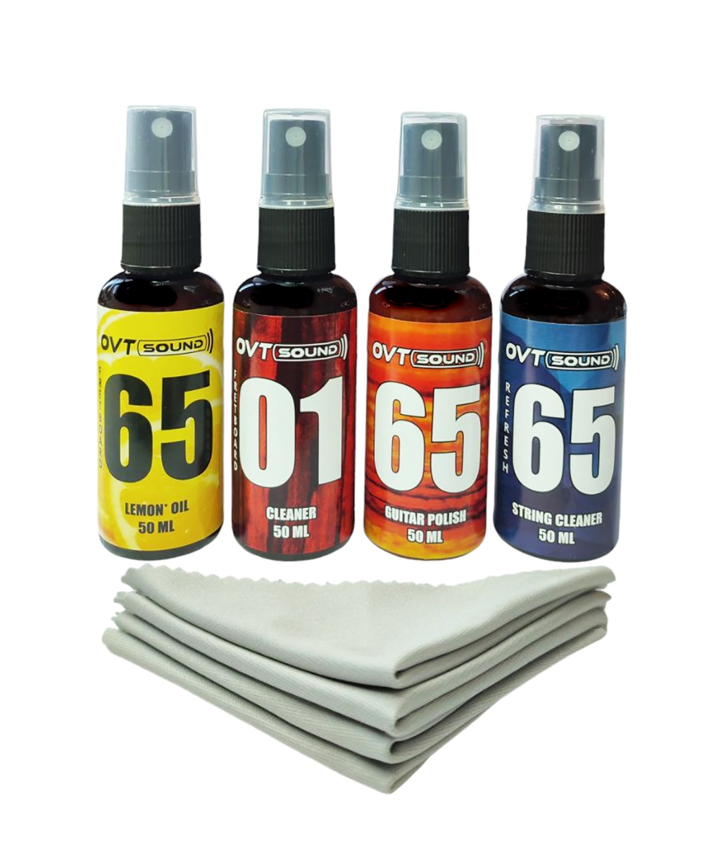 OVTSound oil_cl_pol_sc_4n_50 Комплект для ухода за гитарой: лимонное масло