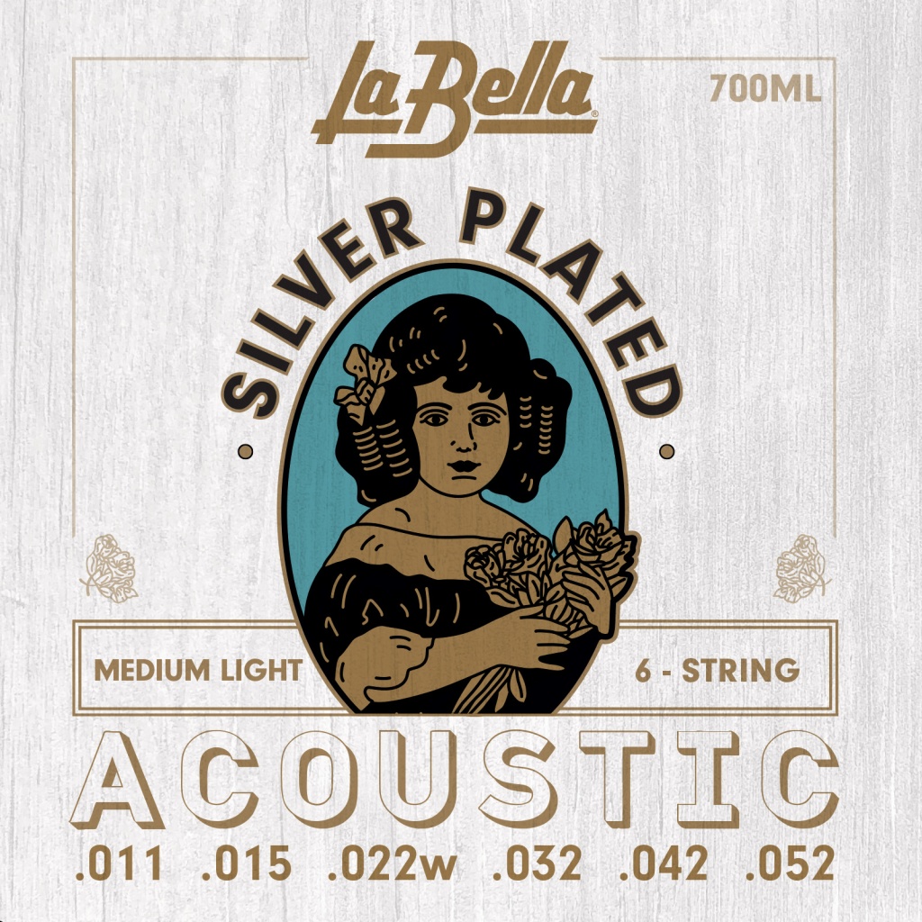La Bella 700ML Silver-Plated Комплект струн для акустической гитары