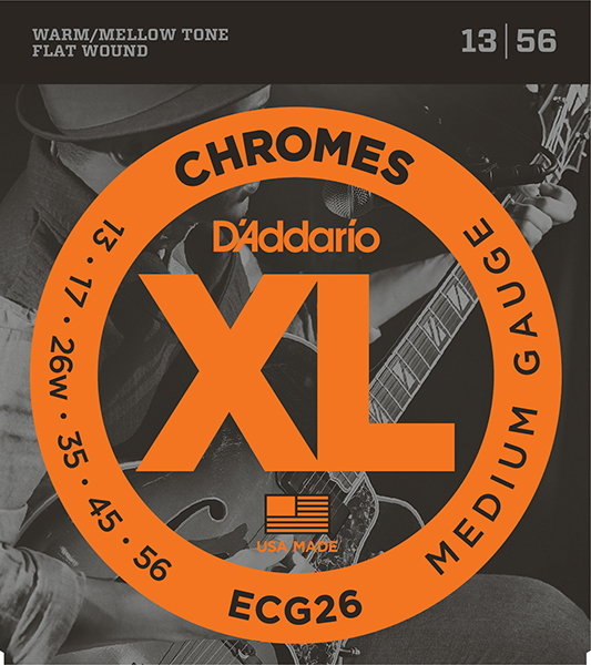 D'Addario ECG26 Chromes Flat Wound Комплект струн для электрогитары
