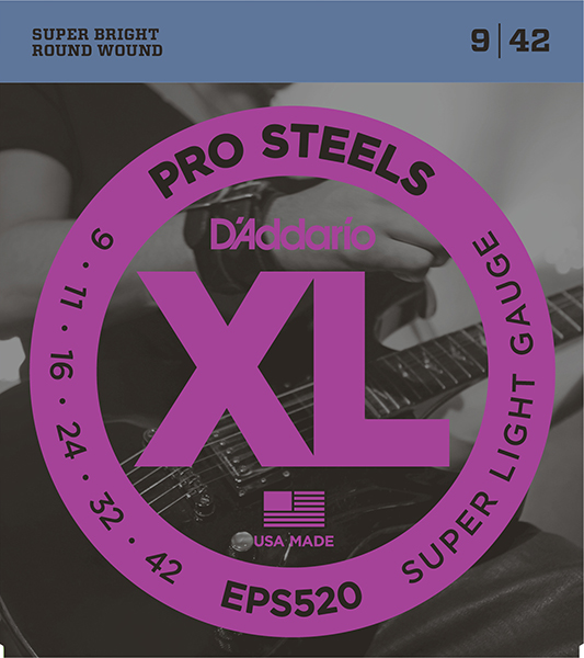 D'Addario EPS520 XL PRO STEEL Струны для электрогитары Super Light 9-42 D`Addario