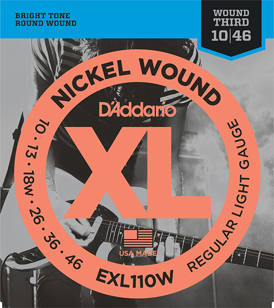 D'Addario EXL110W XL NICKEL WOUND Струны для электрогитары Regular Light Wound 3rd 10-46 D`Addario
