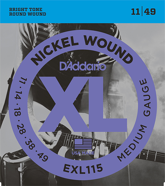 D'Addario EXL115 XL NICKEL WOUND Струны для электрогитары Blues/Jazz Rock 11-49 D`Addario