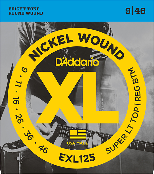 D'Addario EXL125 XL NICKEL WOUND Струны для электрогитары Super Light Top/Regular Bottom 9-46 D`Addario