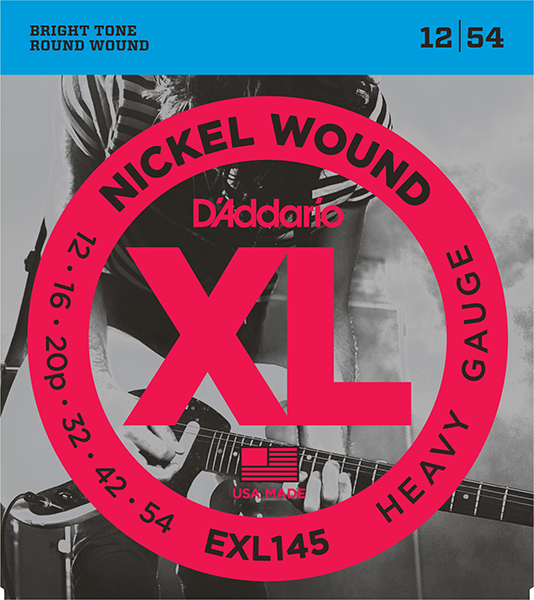 D'Addario EXL145 XL NICKEL WOUND Струны для электрогитары Heavy 12-54 D`Addario