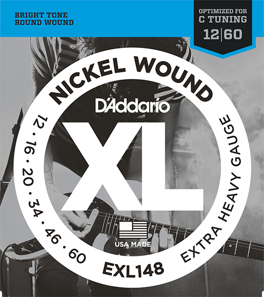 D'Addario EXL148 XL NICKEL WOUND Струны для электрогитары Extra Heavy 12-60 D`Addario