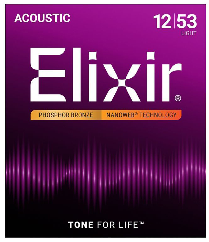 Elixir 16052 NANOWEB Комплект струн для акустической гитары