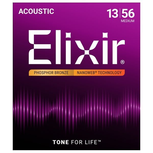 Elixir 16077 NANOWEB Комплект струн для акустической гитары