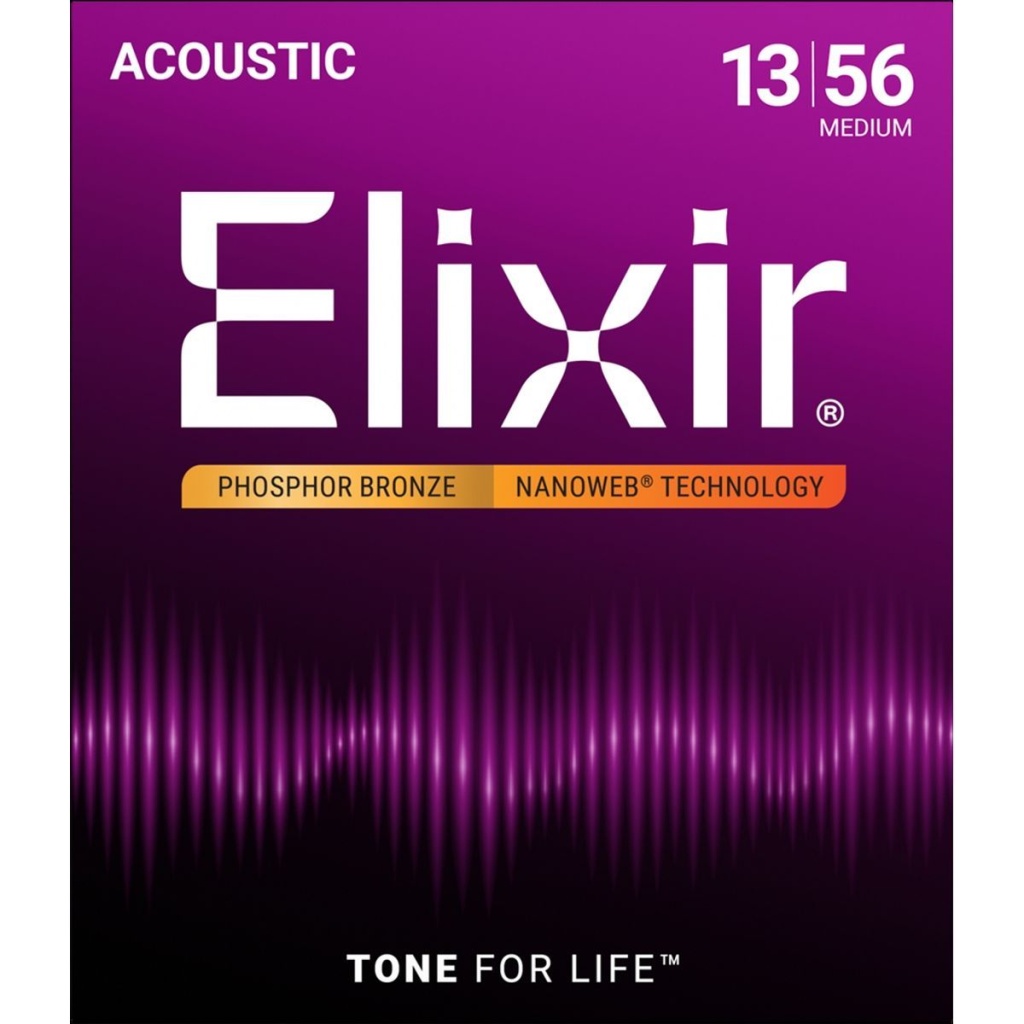 Elixir 16102 NANOWEB Комплект струн для акустической гитары