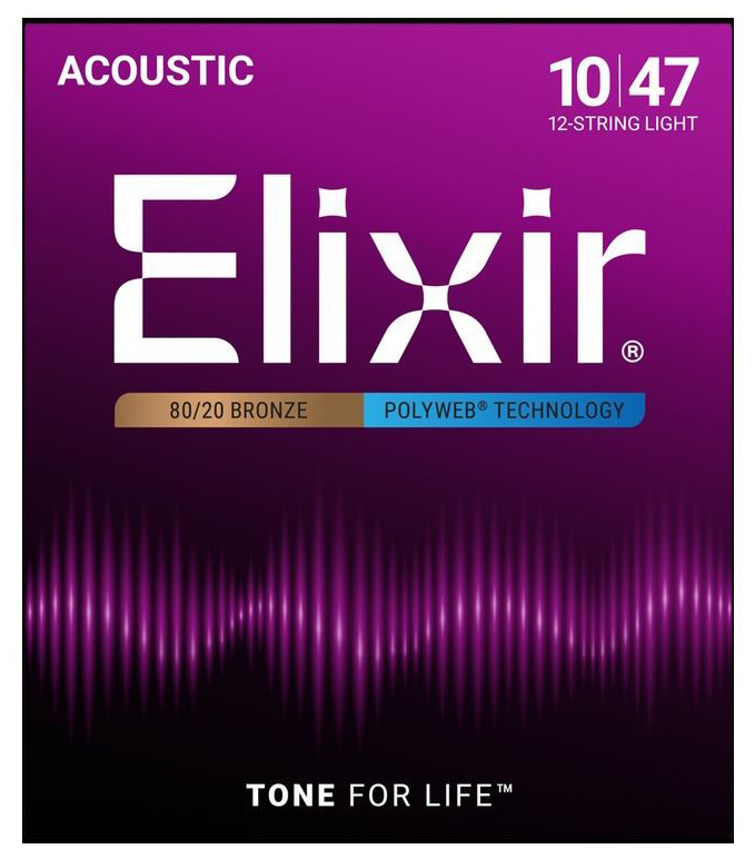 Elixir 11150 POLYWEB Комплект струн для 12-струнной акустической гитары
