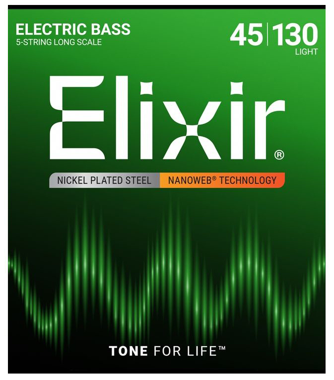 Elixir 14202 NANOWEB Комплект струн для 5-струнной бас-гитары