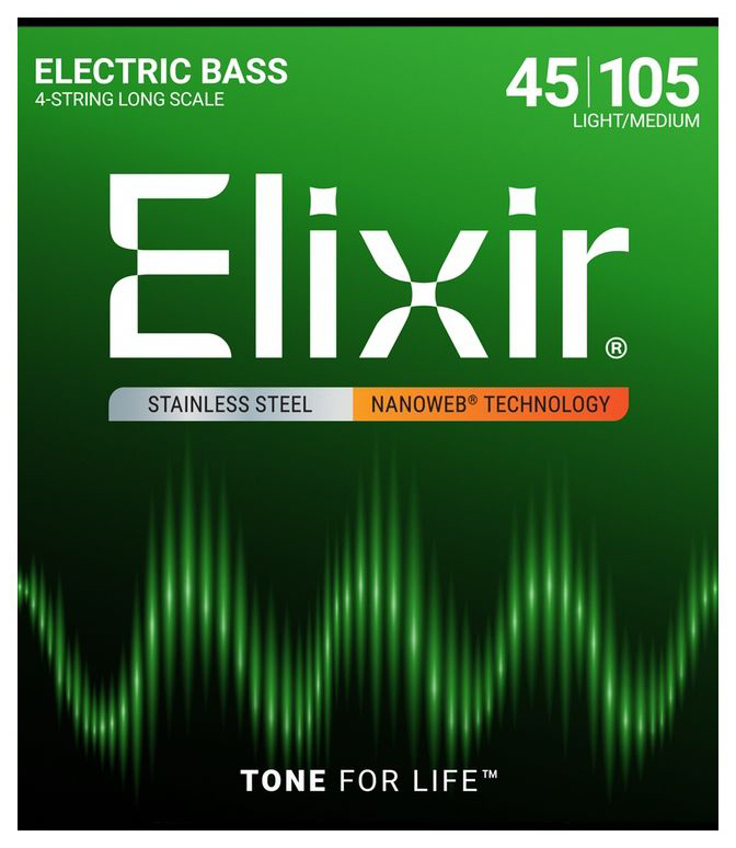 Elixir 14677 NANOWEB Комплект струн для бас-гитары