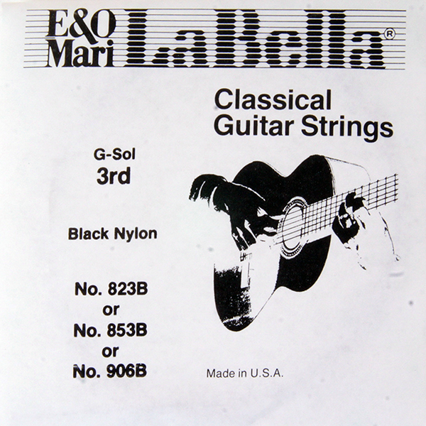 La Bella 823B Отдельная струна гитарная №3 черный нейлон La Bella