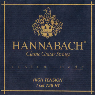 Hannabach 728HT Custom Made Blue Комплект струн для классической гитары