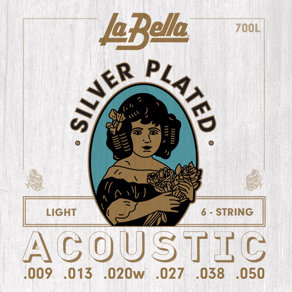 La Bella 700L Silver-Plated Комплект струн для акустической гитары