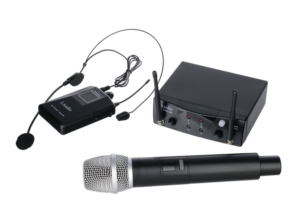 LAudio PRO2-MH Двухканальная радиосистема с ручным передатчиком и головным микрофоном