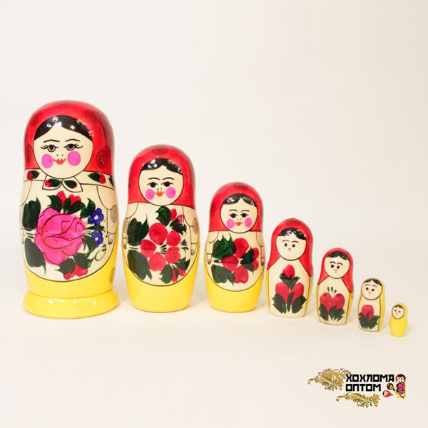 Хохлома LHM10103 Матрешка традиционная 7 кукольная