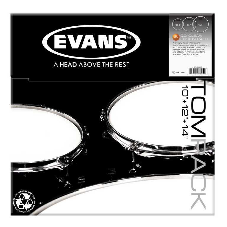 Evans ETP-G2CLR-F G2 Clear Fusion Набор пластика для том барабана