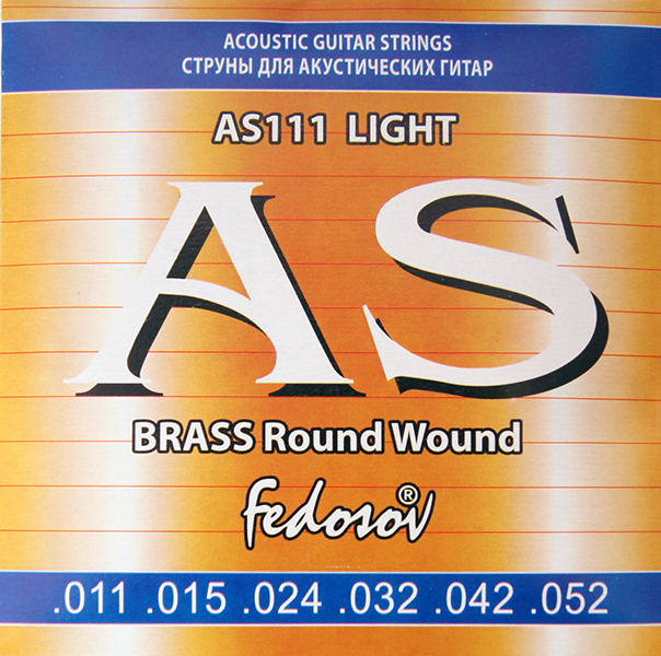 Fedosov AS111 Brass Round Wound Комплект струн для акустической гитары