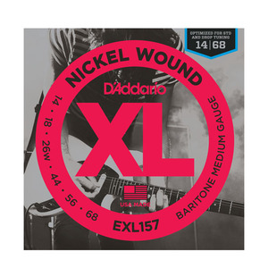 D'Addario EXL157 XL NICKEL WOUND Струны для электрогитары Baritone-Medium 14-68 D`Addario
