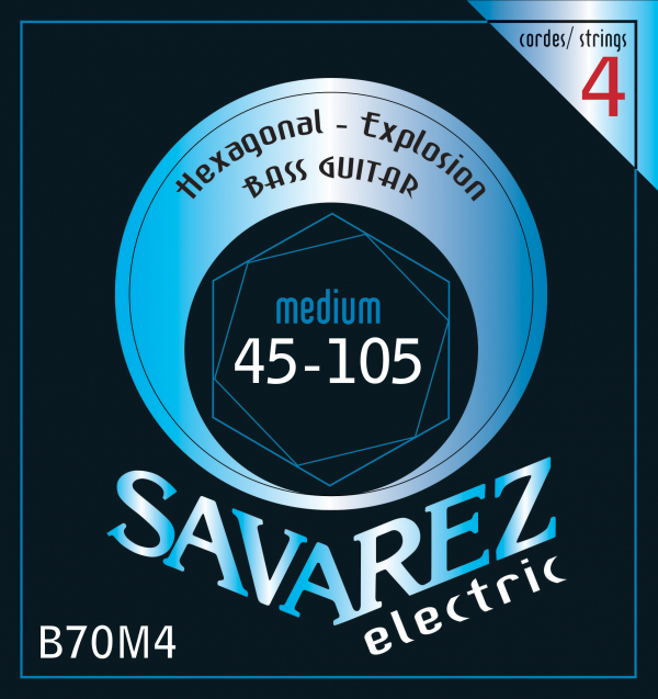 Savarez B70M4 Hexagonal Explosion Комплект струн для бас-гитары