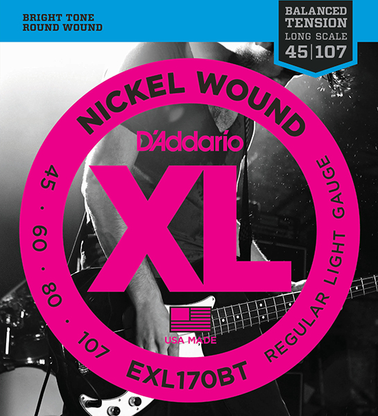 D'Addario EXL170BT Nickel Wound Комплект струн для бас-гитары