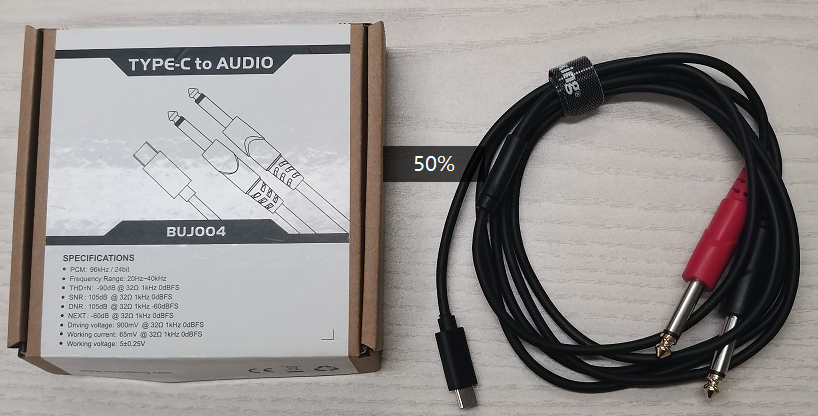 Soundking BUJ004(1.5m) Кабель акустический Type-C-2х6.35мм