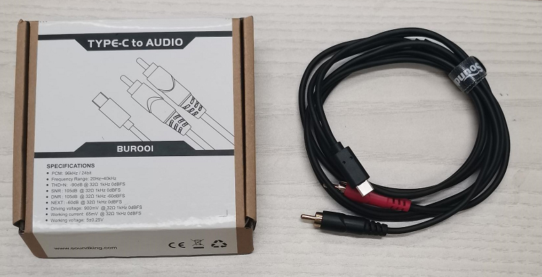 Soundking BUR001(1.5m) Кабель акустический Type-C-2хRCA