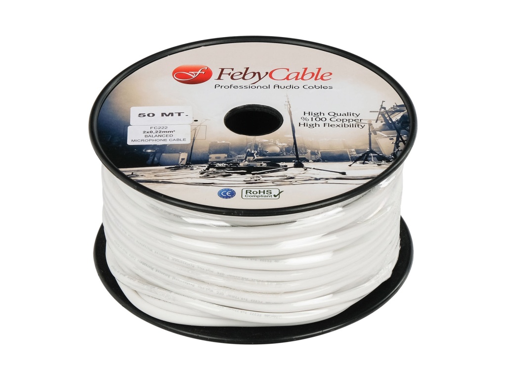 Feby Cable FC222WH-50 Кабель микрофонный балансный