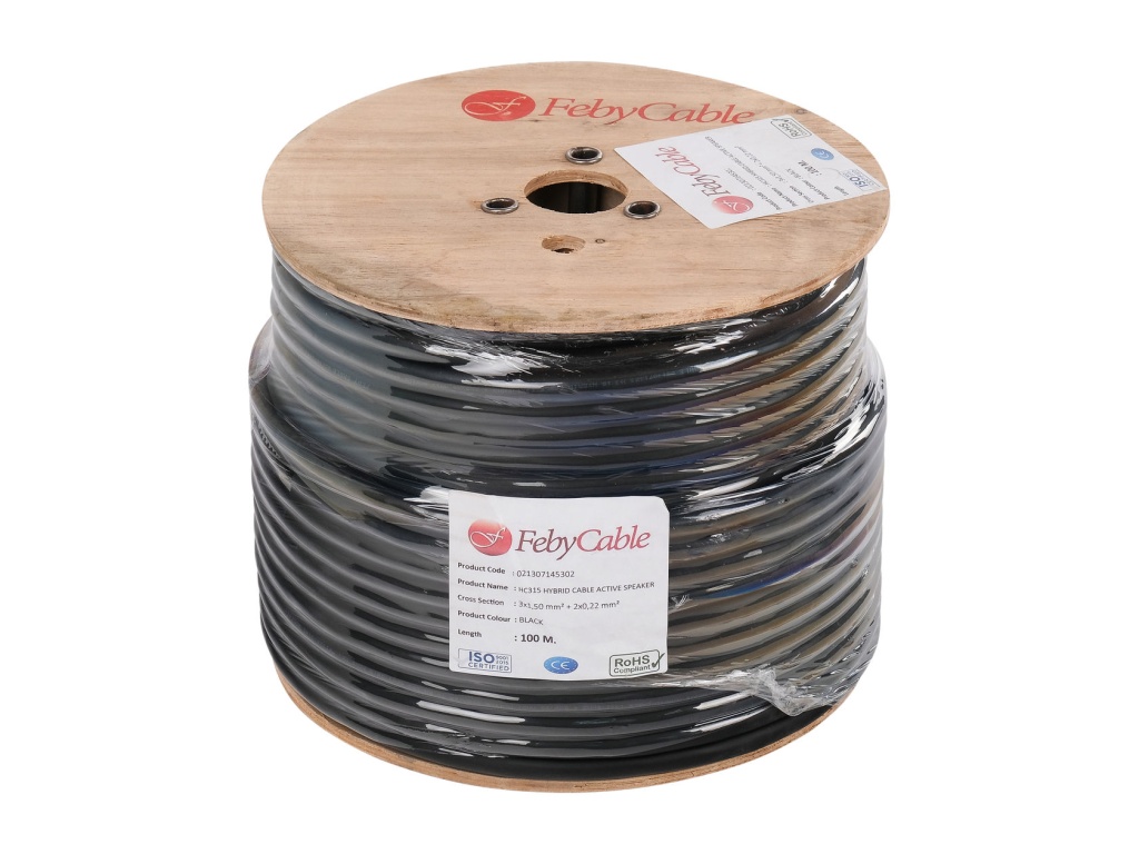 Feby Cable HC315BK-100 Кабель гибридный акустический