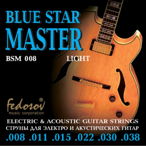 Fedosov BSM008 Blue Star Master Light Комплект струн для электрогитары