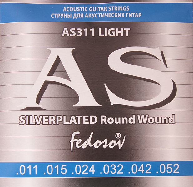 Fedosov AS311 Silverplated Round Wound Комплект струн для акустической гитары