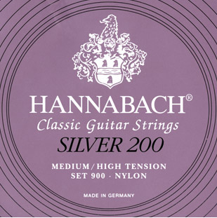 Hannabach 900MHT SILVER 200 Комплект струн для классической гитары нейлон/посеребренные Hannabach