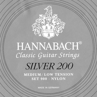 Hannabach 900MLT SILVER 200 Комплект струн для классической гитары нейлон/посеребренные Hannabach