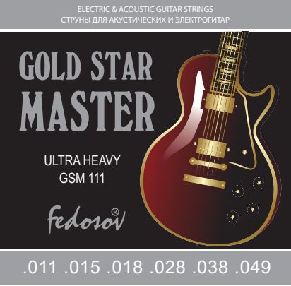 Fedosov GSM111 Gold Star Master Ultra Heavy Комплект струн для электрогитары