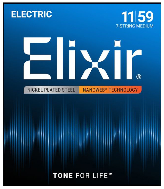 Elixir 12106 NANOWEB Комплект струн для 7-струнной электрогитары