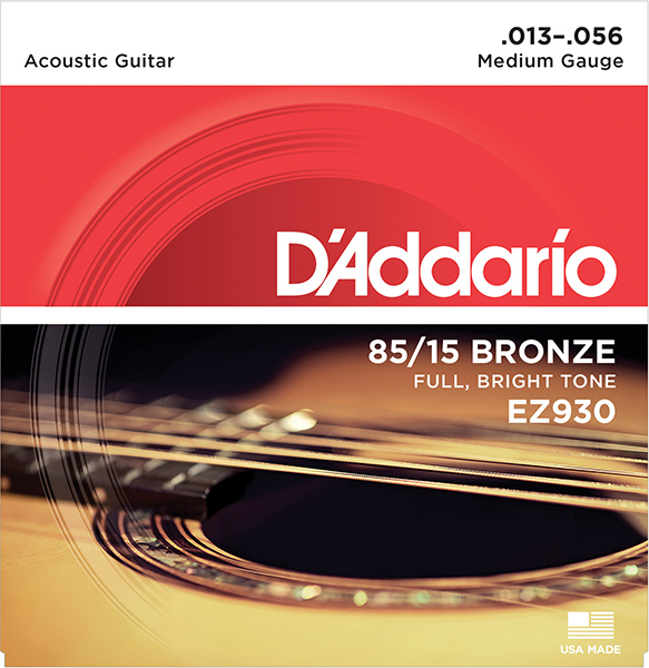 D'Addario EZ930 AMERICAN BRONZE 85/15 Струны для акустической гитары Medium 13-56 D`Addario